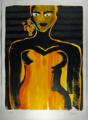 Elvira Bach Signed Limited Edition Original Art Print Silkscreen W Dust And Sand • $1800