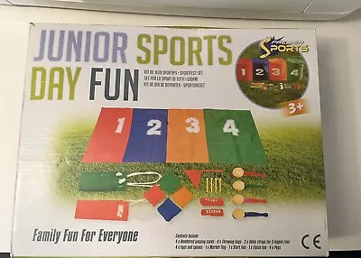 4 In 1 School Sports Day Games Set 3 Legged Sack Bean Bag & Egg & Spoon Race • £8