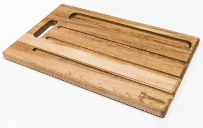 Large 16 X 10 X 3/4 In Canadian Maple Rectangular Grooved Bread Cutting Board • $48.10