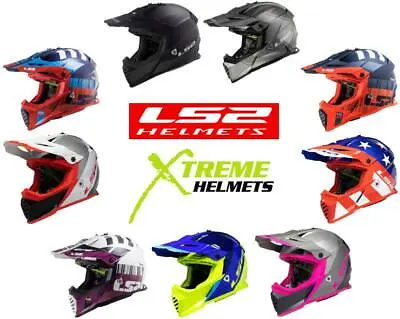 LS2 Gate Helmet  Off Road Dirt Bike MX Goggle Friendly DD Ring DOT ECE XS-3XL • $119.98