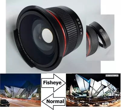 Ultra Super HD Panoramic Fisheye Lens For Canon HF S10 S11 • $29.95