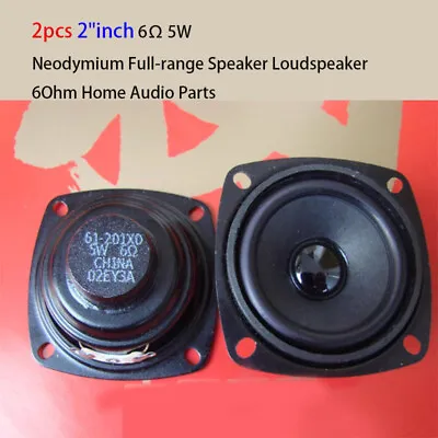 2pcs 2 Inch 57MM 6Ohm 5W Full-range Speaker Loudspeaker Dual Neodymium • $5.19