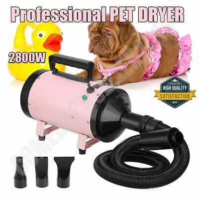 £56.98 • Buy 2800W Pet Hair Blaster Blower Dog Dryer Heater Grooming Fan 2Wind Speed Easy Dry
