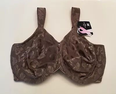 Wacoal Awareness Bra 40H Minimizer Underwire Chocolate Brown Floral Lace 85567 • $29.95