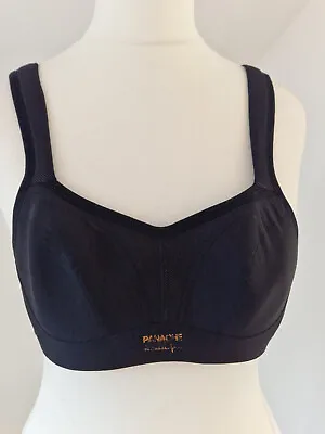 34B Panache  Black Sports Bra Underwired VGC Run • £9