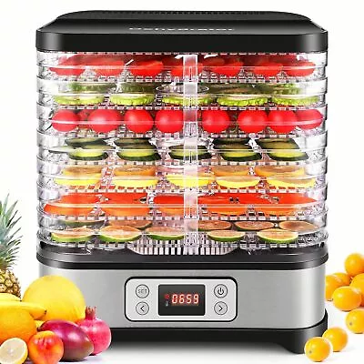 8 Tray Stainless Steel Electric Food Dehydrator Machine Fruit Jerky Meat Dryer • $63.99