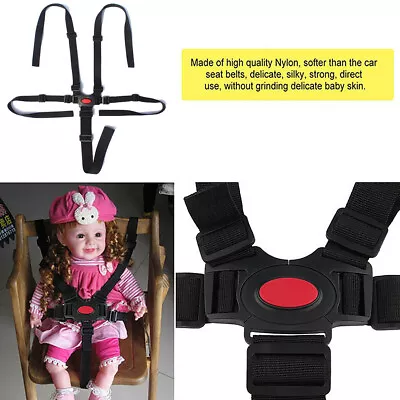 Kids 5 Point Safety Harness Stroller Baby Car Belt Strap High Chair Pram Buggy  • £4.15