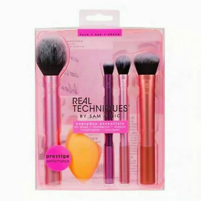 Real Techniques Makeup Brushes Set Foundation Smooth Blender Sponges Puff Kit • $23.19