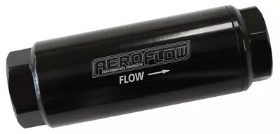 Aeroflow Pro Filter 10 Micron Black Female -8 Orb 1.25 X3.5  AF66-2042BLK-10 • $111.95