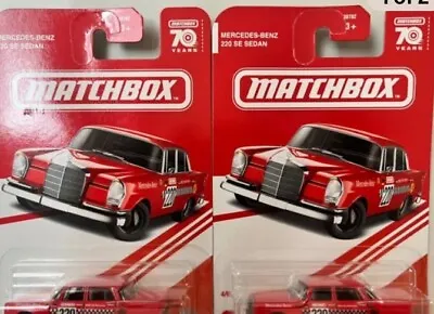 Matchbox 2023 Mercedes-Benz 220 SE Sedan Target Red Edition Lot / 2 New • $12.99