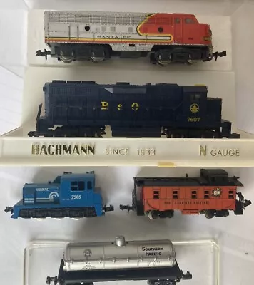 Lot Of N Gauge Bachmann B&O 7607 Dummy Minitrix Conrail & SF MRC Caboose Tank • $19.66