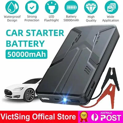 $52.24 • Buy 50000mAh Car Jump Starter USB Battery Power Bank 12V Emergency Booster Charger