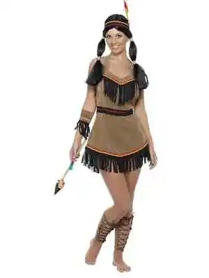 NEW Native American Indian Pocahontas Ladies Fancy Dress Costume & Headpiece • £22.99