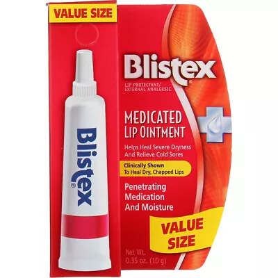 5 Pack Blistex Medicated Lip Ointment Tube 0.35 Oz • $21.74