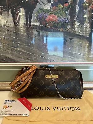 ❤Louis Vuitton Eva Monogram❤ Crossbody Clutch Purse Handbag 100% LV & Dust Bag • $767.77