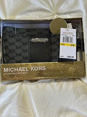 Michael Kors Boxed Adjustable Belt Bag Purse Black Small/Medium W/ GIFT BOX!new • $68.50