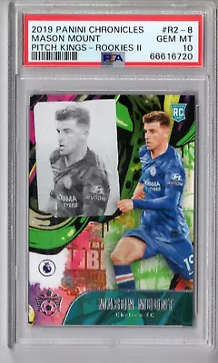 Mason Mount 2019 Chronicles Pitch King Rookie PSA 10 RC Manchester United R2-8 • $69.99