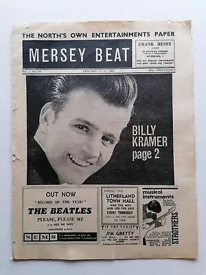 THE BEATLES ORIGINAL MERSEY BEAT MUSIC PAPER VOL 2 No 39  JANUARY 17-31  1963 • $248.90