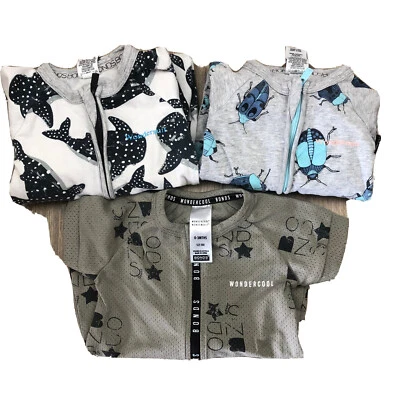 Bonds Zippy Sz 0-3 Months X 3 Wondercool Suit Green Grey V • $28