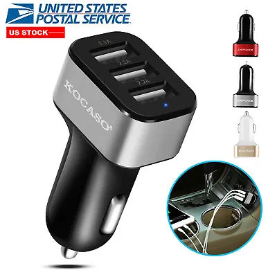 3 Port USB Fast Quick Car Charger Adapter 5.5A For IPhone XR Galaxy Note9 S9 LG • $12.94