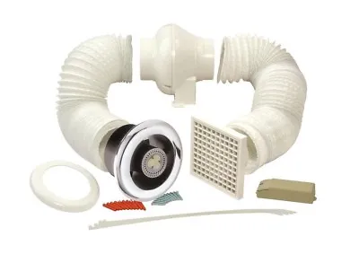 Manrose Bathroom Shower Inline Light LED Extractor Centrifugal Fan Kit-LEDSLCFDT • £79.99