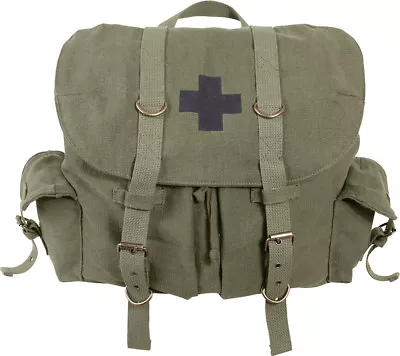 Olive Drab Compact Weekender Black Cross Medic Backpack • $39.99