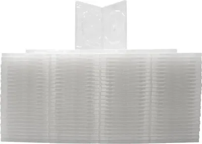 (100) Clear Triple 3 DVD 3DVD Cases Boxes 14mm Three Disc Holders #DV3R14CLWT • $129.99