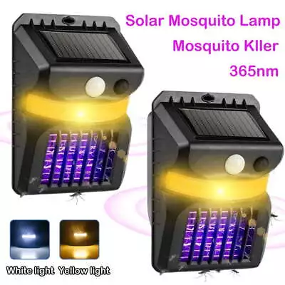 2 Pack Solar Powered LED Mosquito Fly Bug Insect Zapper Killer Trap Lamp Light • $15.99