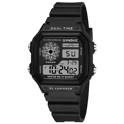 Sport Waterproof Military Watch Alarm Multi-Function Big Face Wristwatch For Men • $9.99