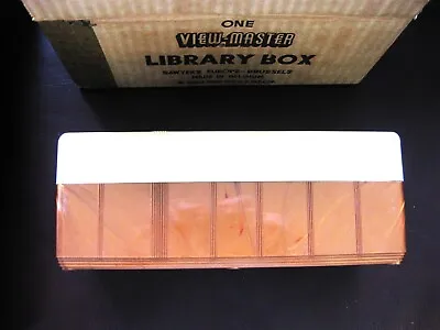 Viewmaster Library Storage Box  - Burnt Orange & White - Extremely Scarce - Mint • $185.99