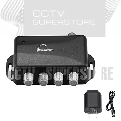 TV ANTENNA Signal Booster Amplifier Splitter HDTV CABLE 4 PORT Audio Video • $29.99