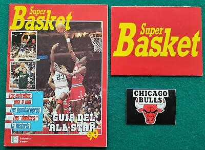 1990 Michael Jordan Super Basket Guide All Star Spain Mint Rare + Stickers Logos • $99.99