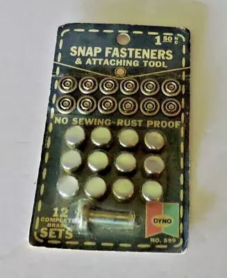 Vintage  Package Dymo Western Pearlized Snap Fasteners & Attaching Tool NRFP MIP • $9.95