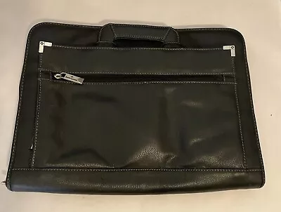 Samsonite Briefcase Messenger Bag Black Multi Pocket Executive Leather • $17.99