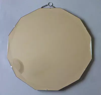 Vintage Round Frameless Wall Mirror - Double Faceted 12 Sided - 18  Or 45.75 Cm • £85