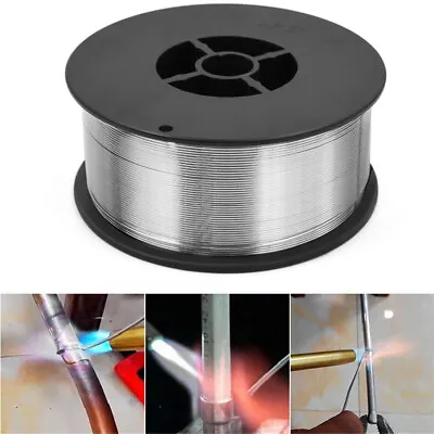 GASLESS STAINLESS STEEL MIG WELDING WIRE REEL SPOOL ROLL FLUX CORE 0.8mm 1KG • £8.80