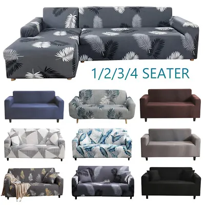 $11.99 • Buy Sofa Covers High Stretch Lounge Slipcover Protector Chair Couch Cover L Shape AU