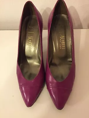 £22 • Buy Vintage Plum/Magenta/Purple Leather Medici Shoes, Size 9B (6.5 Narrow-med)