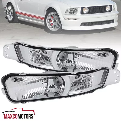 Bumper Lights Fits 2005-2009 Ford Mustang Front Turn Signal Replacement 05-09 • $46.49