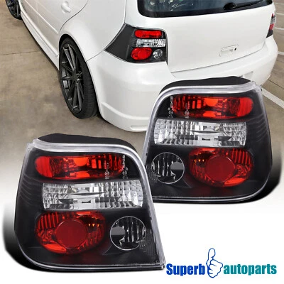 Fits 1999-2006 Volkswagen Golf GTI MK4 Tail Light Brake Lamps Black Pair  99-06 • $91.98