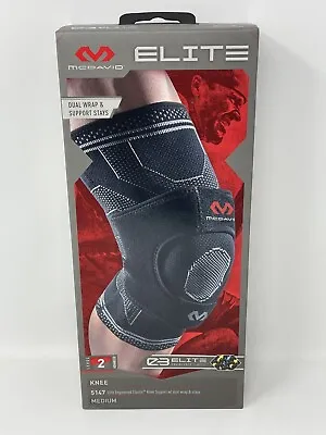 McDavid 5147 ELITE Engineered Elastic Knee Support W/ Dual Wrap & Stays Medium!! • $40