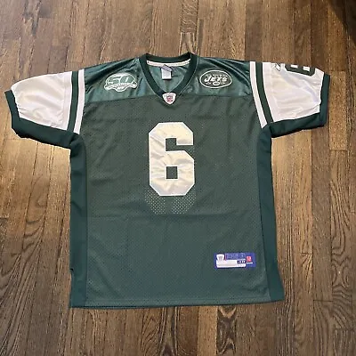 New York Jets Jersey Sanchez Mens Size 48 Reebok Green • $20.15