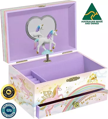 Musical Unicorn Jewellery Box For Girls - Kids Dancing Unicorn Music Box With... • $42.95