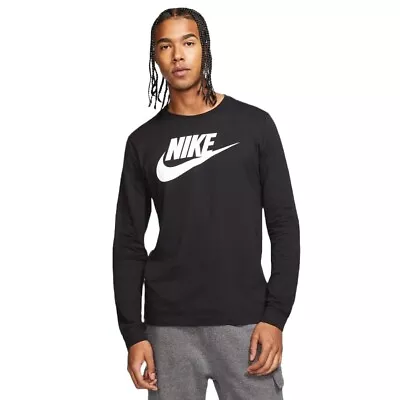 Nike Men's Long Sleeve Shirt Sportswear Swoosh Logo Athletic Sport Style T-Shirt • $23.88