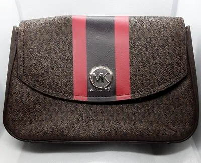 MICHAEL KORS Brown Striped Belt Bag Fanny Pack Size  L/XL Retail $98 • $45.99