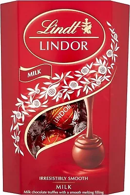 Lindt Lindor Milk Chocolate Truffles Box - Approx 16 Balls 200 G - Chocolate A • £5.63