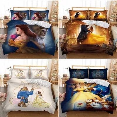 Beauty&the Beast Duvet Cover Bedding Set With Pillowcases Single Double King UK • £20.99