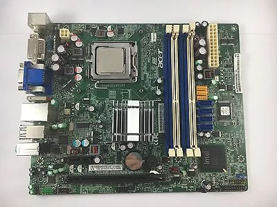 ACER Veriton X480G G43D01A1-1.0-6KS3H Socket 775 Ddr3 Motherboard Dual Core Cpu • £24.99