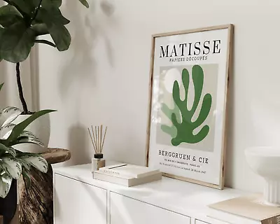 £11 • Buy Retro Henri Matisse Print In Sage Green And Beige/ Cutouts Print/ Bedroom Poster