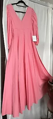 $121.05 • Buy STAUD PINK COTTON DRESS SIZE XS, Unworn With Tags